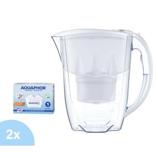 Aquaphor Amethyst bílá filtračná kanvica + 2 ks filtra Maxfor B100-25