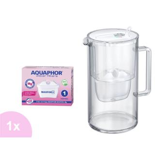 Aquaphor Glass filtračná sklenená kanvica biela + 1 ks filtra Maxfor+ Mg