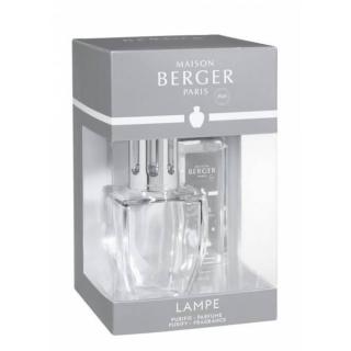 Maison Berger Paris katalytická lampa June transparentná + Neutrálna čistiaca zmes 250 ml, darčeková sada