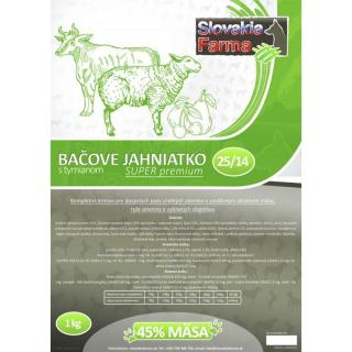 Slovakia Farma Bačove jahniatko granule pre psov 25/14 - 1 kg