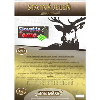 Slovakia Farma Statný jeleň 22/12 hypoalergénne granule pre psy 1 kg