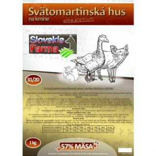 Slovakia Farma Svätomartinská hus 31/20 hypoalergénne granule pre psy 1 kg