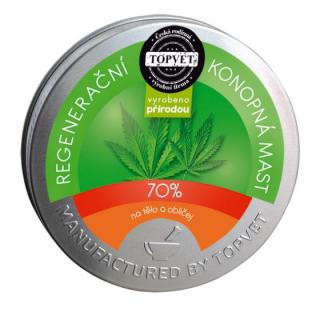 Topvet konopná regeneračná masť 70% 100 ml