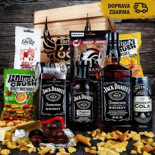 Darčeková debna s páčidlom Jack Daniels a ďalšie dobroty