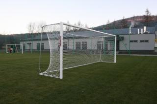 Futbalové bránky 7,32x2,44 m, s oválnym hliníkovým profilom, prenosné