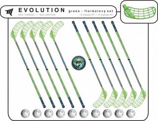 Set MPS Evolution Green (10 hokejok + 10 loptičiek)