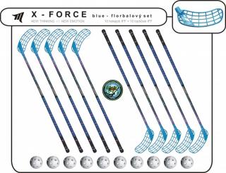 Set MPS X-Force Blue (10 hokejok + 10 loptičiek)