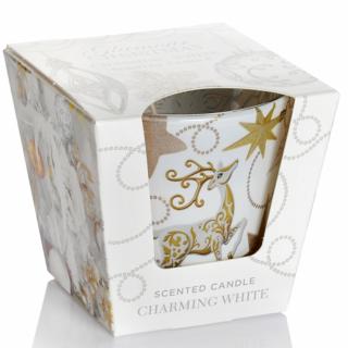 Bartek Candles Glamour Christmas - Charming White 115 g