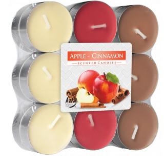 Bispol Čajové sviečky APPLE-CINNAMON 18 ks