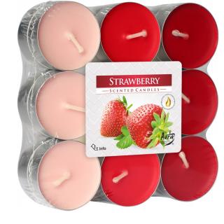 Bispol Čajové sviečky STRAWBERRY 18 ks