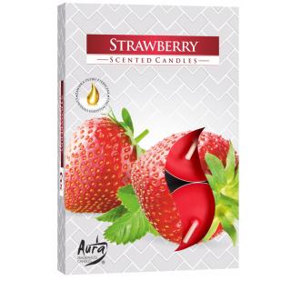 Bispol Čajové sviečky STRAWBERRY 6 ks