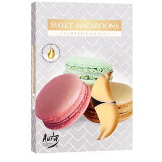 Bispol Čajové sviečky SWEET MACARONS 6 ks