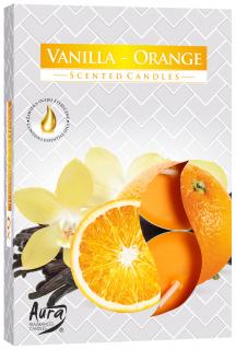 HOME Čajové sviečky VANILLA-ORANGE 6 ks