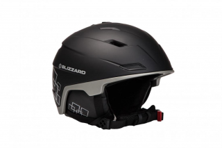 BLIZZARD DOUBLE ski helmet, black matt/gun metal/silver squares