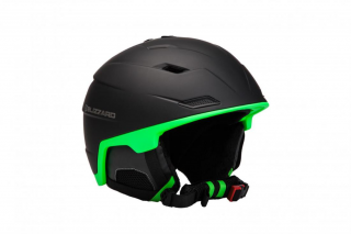 BLIZZARD DOUBLE ski helmet, black matt/neon green