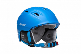 BLIZZARD VIVA DEMON ski helmet, blue matt/white flowers