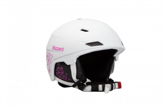 BLIZZARD VIVA DOUBLE ski helmet, white matt/magenta flowers