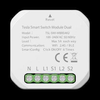 Tesla - TSL-SWI-WBREAK2 - Smart Switch Module Dual - Inteligentný spínací modul dvojitý