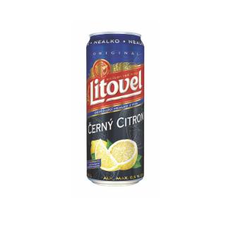 Černý citron free  0,5l plech Litovel