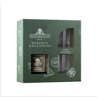 Diplomatico Reserva Exclusiva Old Fashioned Gift box 2 x sklo 40% 0,7l