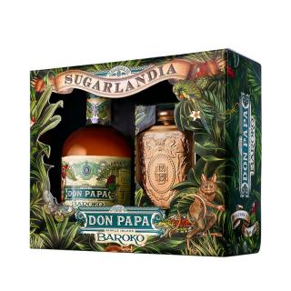 Don Papa Baroko Rum  Hip Flask 0,7l 40% (dárkové balení)