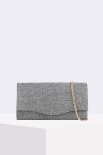 PLANETA-MODY Spoločenská clutch kabelka Sentil šedá