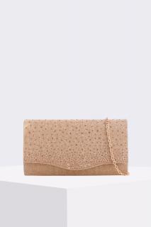 PLANETA-MODY Spoločenská clutch kabelka Sentil zlatá