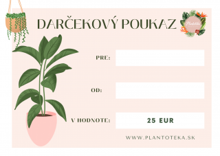 Darčekový poukaz v hodnote 25€ Farba: Ružová