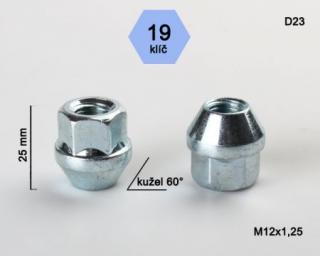 Otvorená matica rozmer : M12x1,25