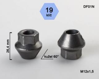 Otvorená matica rozmer : M12x1,5