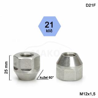 Otvorená matica rozmer : M12x1,5 kužel, kľúč 21, výška 25mm