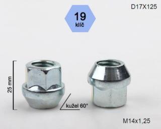 Otvorená matica rozmer : M14x1,25