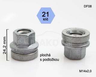 Otvorená matica s plochou podložkou rozmer : M14x2,0