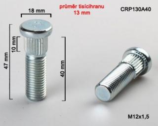 Štift náboja M12x1.5x40 mm