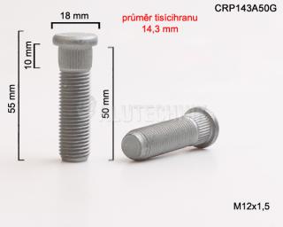 Štift náboja M12x1.5x50 mm