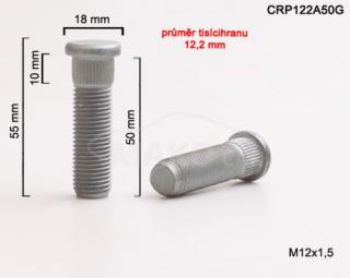 Štift náboja M12x1,5x50mm