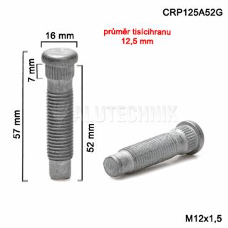 Štift náboja M12x1,5x52 mm