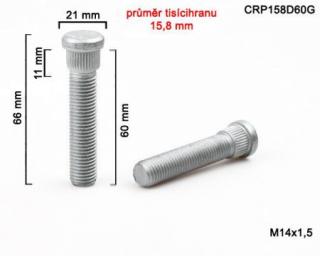 Štift náboja M14x1.50x66 mm