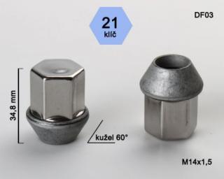 Uzavretá matica: M14x1,50