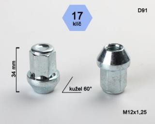 Uzavretá matica rozmer : M12x1,25