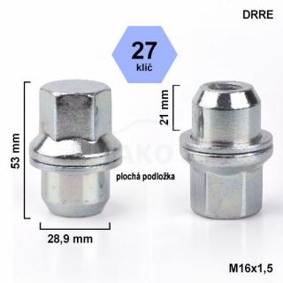 Uzavretá matica s plochou podložkou s krkom rozmer : M16x1,5