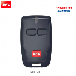 BFT MITTO - 2CH - plávajúci kód  433,92 MHz,  (BFT Mitto B-RCB-02-R1 )