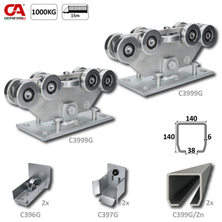 C Set-G/Zn-9 GRANDE 140X140mm do 15 m /1000 kg