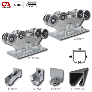 C Set-M/Fe-9 (98x98x5mm)  do 8,5m/500kg ( 98 x 98mm do 8,5 m /500kg )