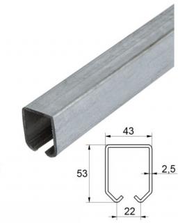 C920M profil MEDIO 43x53x2,5mm pre závesný systém, predajné len v 2,3,4 a 6m dĺžkach (Profil pre závesný systém)