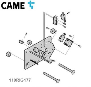 CAME 119RIG177 mechanické koncové dorazy polohy v kolekcii pre bariéru G4040, G4041