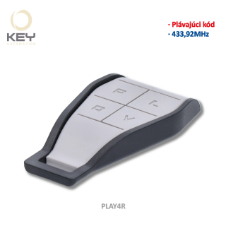 KEY  PLAY4R 433,92 MHz, 4-kanálový vysielač, plávajúci kód (433,92 MHz  plávajúci kód)