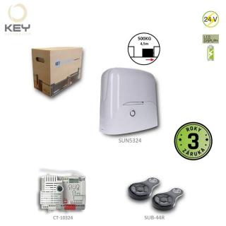 KEY SUN5324 -1 x SUN5324,1x CT-10324,2x SUB44R, sada pre posuvnú bránu do 500kg/ prejazd 5m