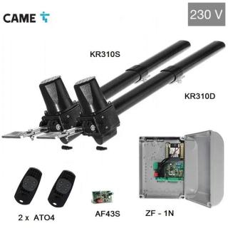 KRONO 310KIT - 1x KR310-S,1x KR310D, 1x ZF-1N,1X AF-43-S,2x ATO4-EV sada pre dvojkrídlové brány, s mikospínačmi (001U1411ML- CAME KRONO PLUS KIT sada pre dvojkrídlové brány, do 800kg, prejazd 6 m, 230V)