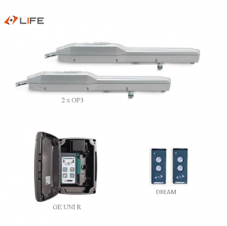 LIFE OP3 UNI EAZY - 2xOP3 UNI, 2xFIDO2,  ( sada  pre dvojkríd. brány, 3 bm max. šírka krídla )